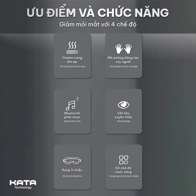 Ưu điểm và chức năng của máy massage mắt KATA ME80