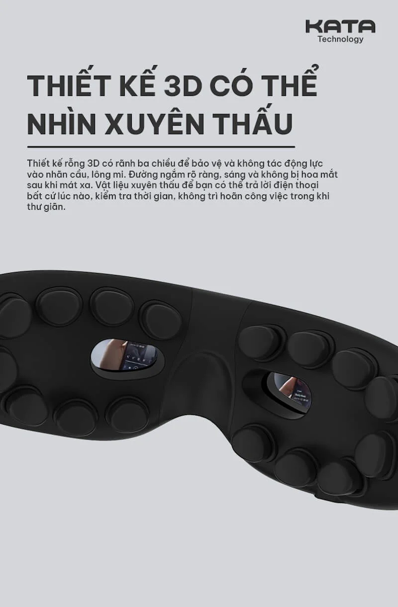 Máy massage mắt ME80 hỗ trợ cửa sổ nhìn xuyên thấu