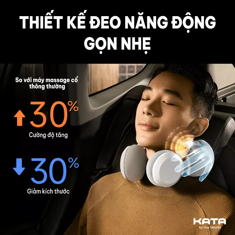 Máy massage cổ SKG N3 thiết kế tai nghe thời trang
