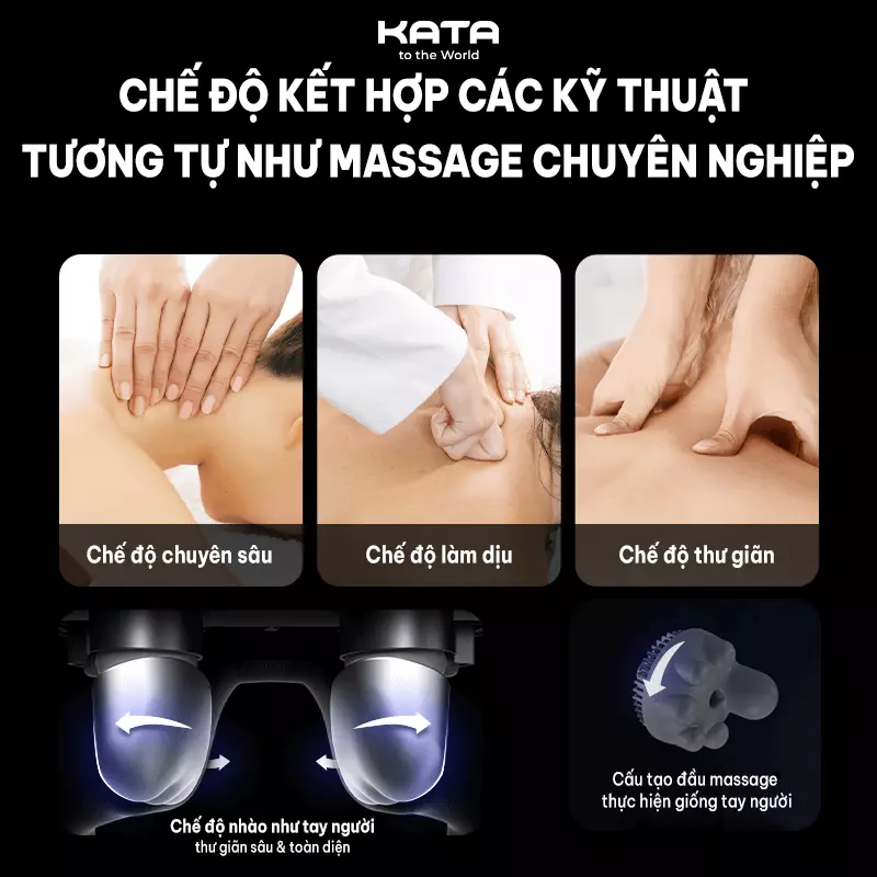 chế độ kết hợp các kỹ thuật y như massage chuyên nghiệp