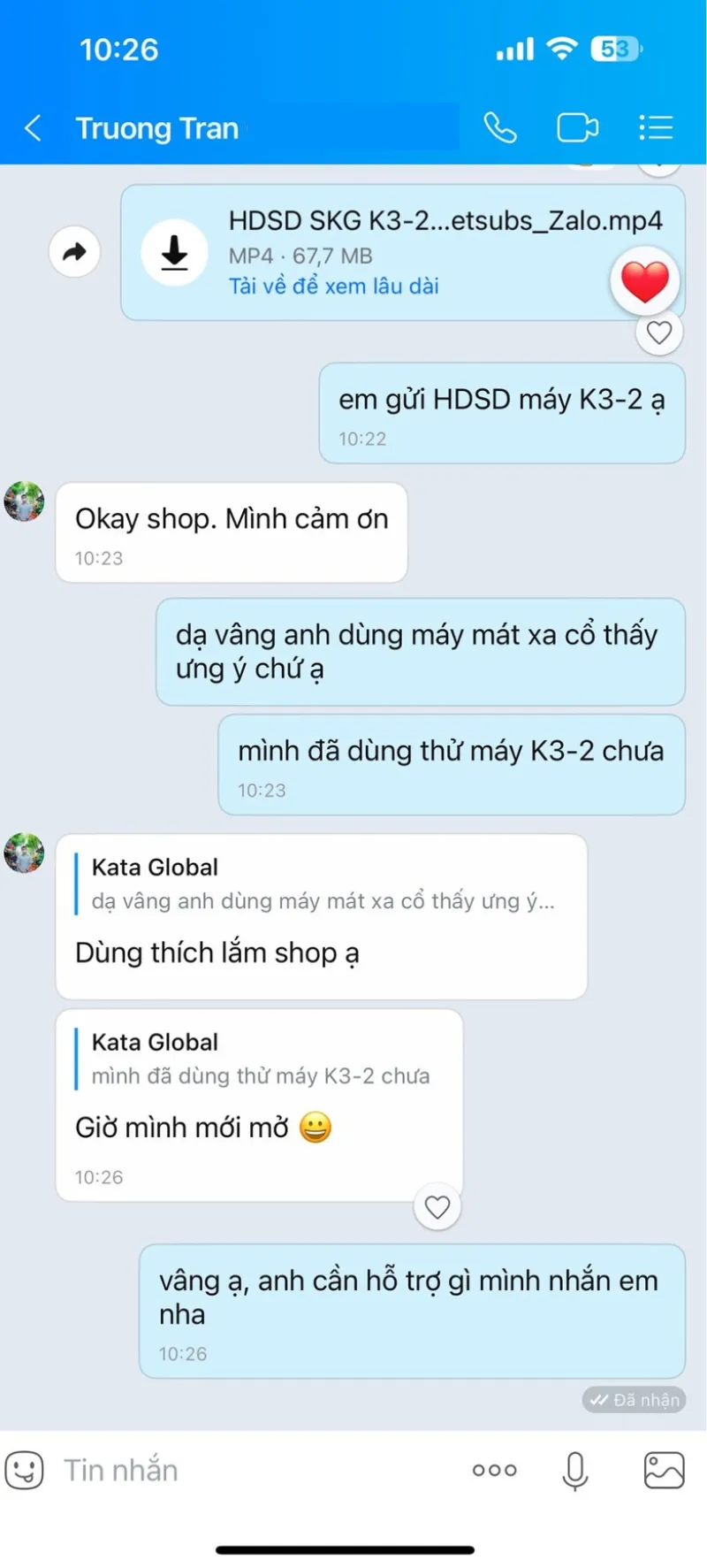 Feedback khách hàng mua và trải nghiệm máy massage cổ SKG G7 Pro-Fold 