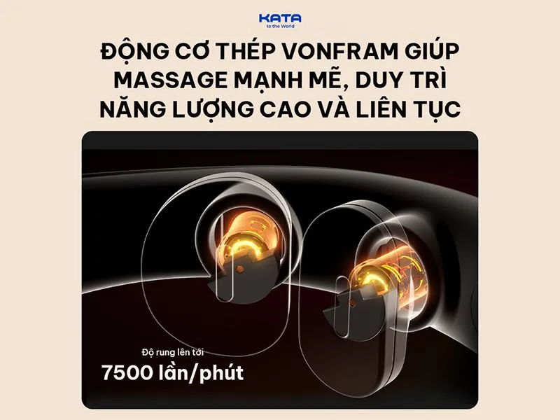 SKG K5-3 cải tiến 4 động cơ thép Vonfram tăng cường độ mạnh mẽ khi rung massage