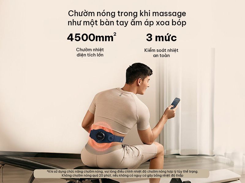 Máy massage lưng SKG K3-2 với 9 mức cường độ hỗ trợ mọi thể trạng sức khỏe