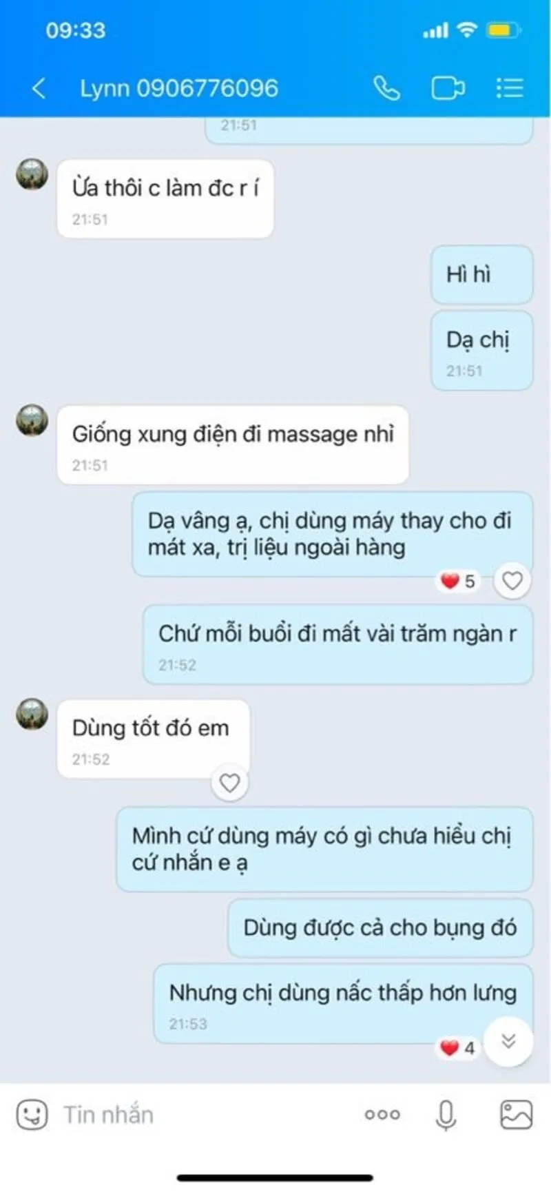 feedback trải nghiệm thực tế của khách hàng 