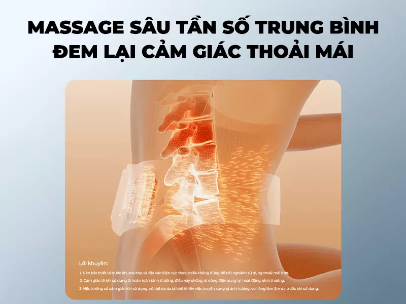 Đai massage lưng SKG W7-2 xung tần sâu