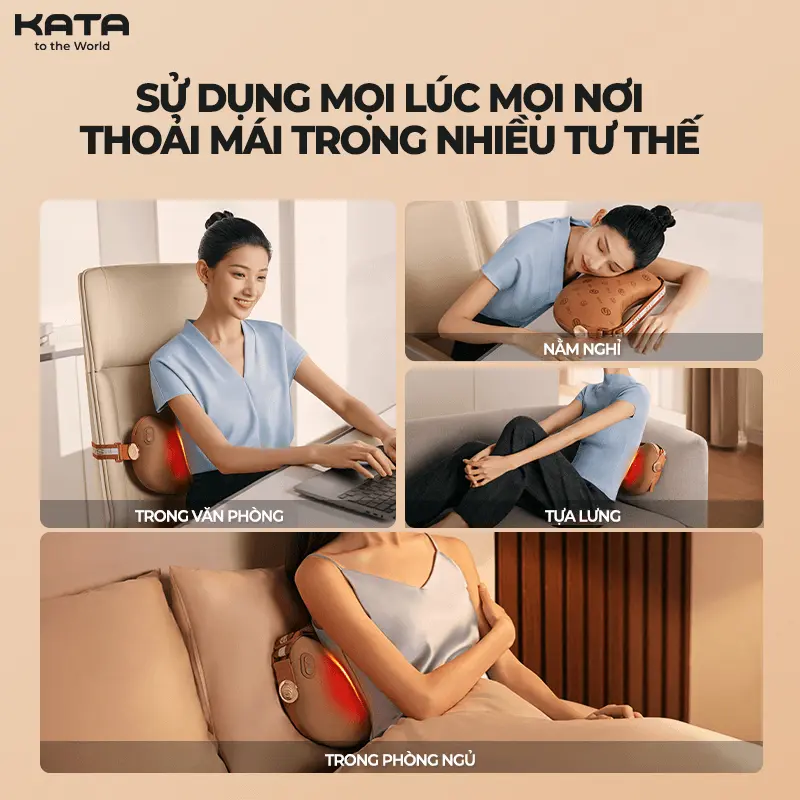 Máy massage lưng SKG T1-2 sử dụng trong mọi tư thế