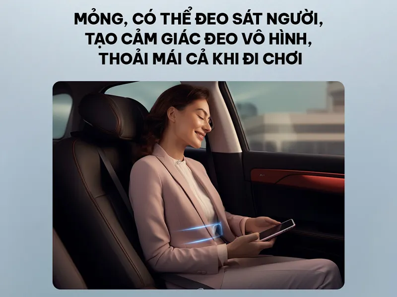 SKG W9 PRO mang lại trải nghiệm massage nhẹ nhàng, vừa vặn với thiết kế dây đai co giãn cao