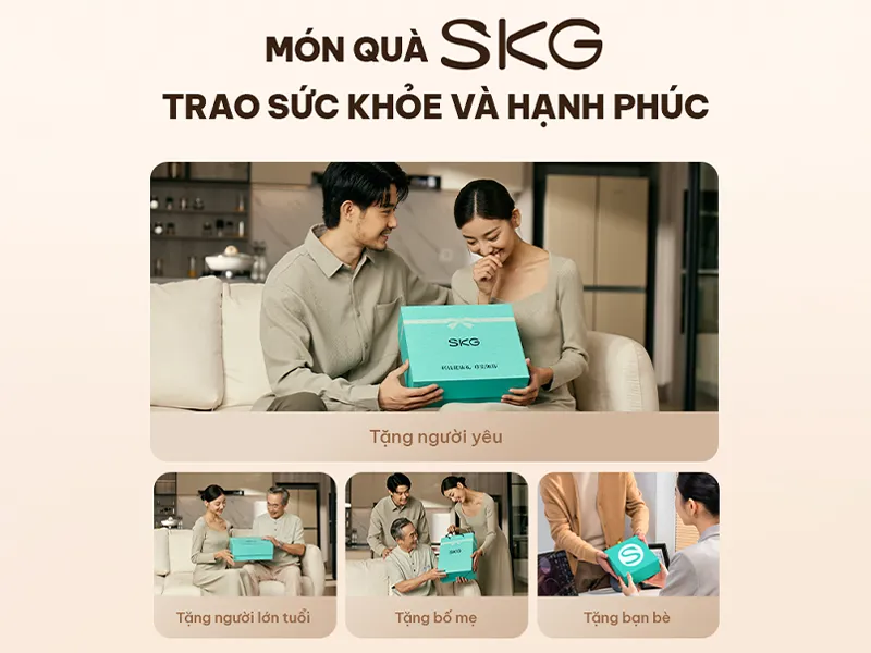 DANH SÁCH BỘ SẢN PHẨM MÁY MASSAGE LƯNG SKG W9 PRO