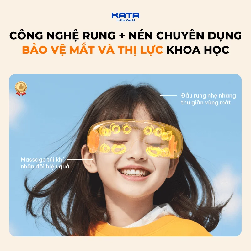 Công nghệ rung + nén khí xoa bóp trên máy massage mắt SKG E7-1