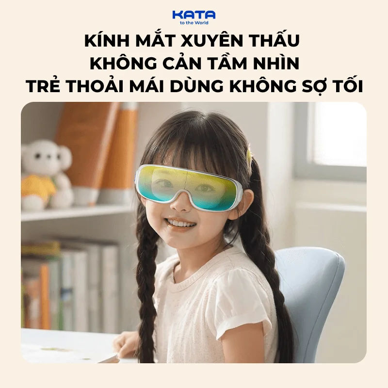 Kính mắt SKG E7-1 khi đeo có thể nhìn trong suốt
