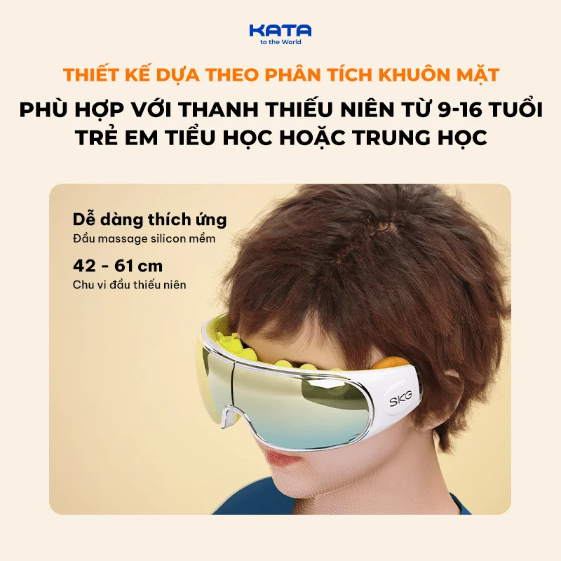 Thiết kế máy massage mắt SKG E7-1 phù hợp vơí thiếu niên