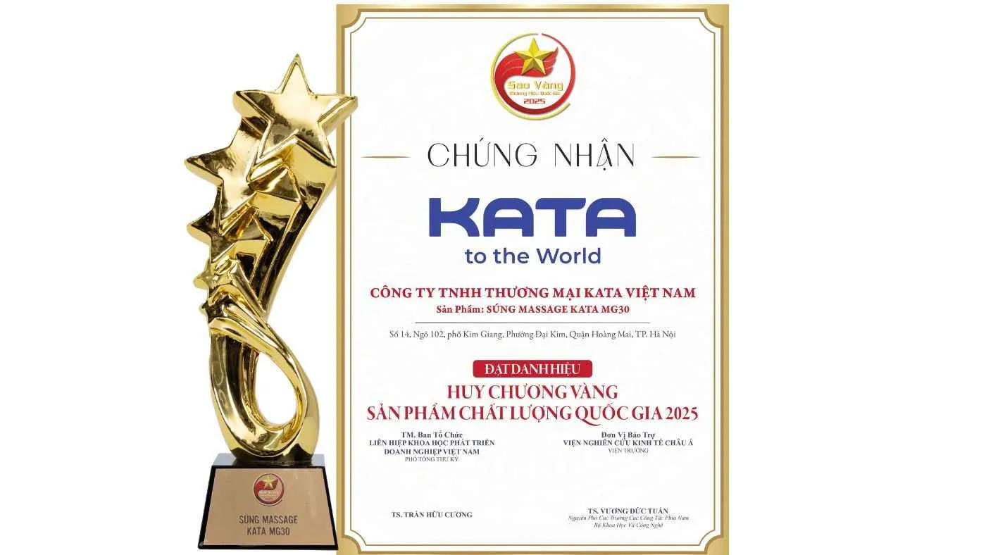 KATA được vinh danh với Huy chương Vàng Sản phẩm Chất lượng Quốc gia 2025