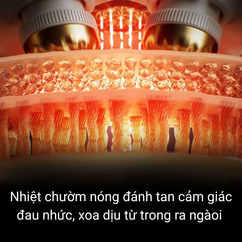 Ánh sáng đỏ tập trung năng lượng kép giúp loại bỏ tình trạng cứng cổ, đau mỏi vùng cổ vai gáy