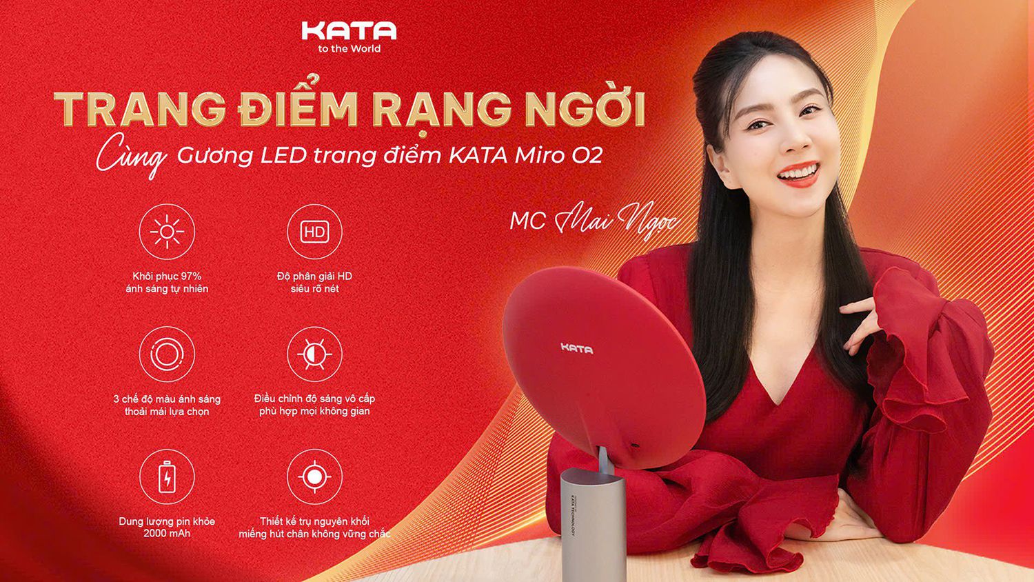 Gương led trang điểm