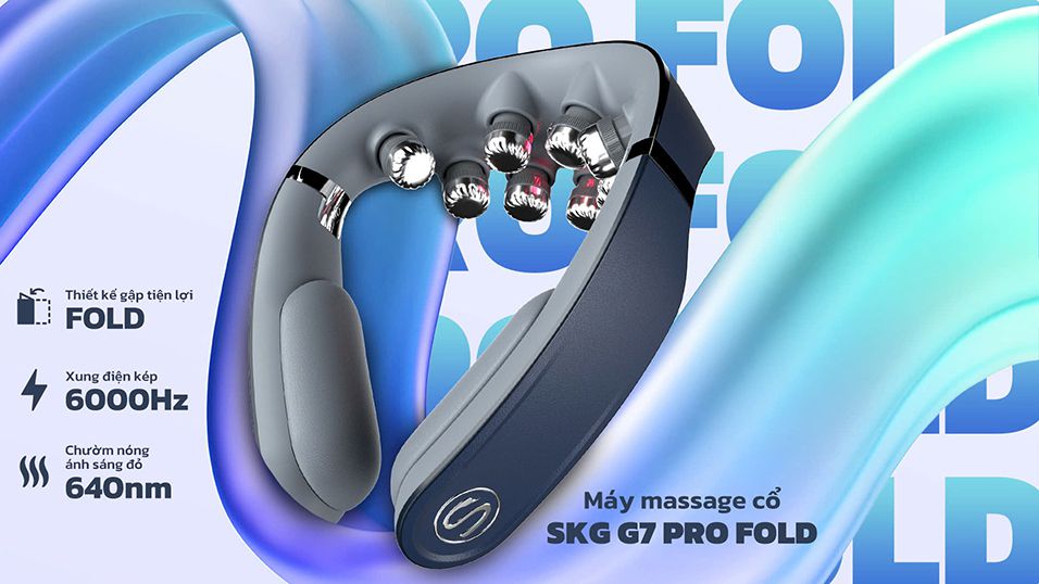Máy massage cổ skg g7 pro fold