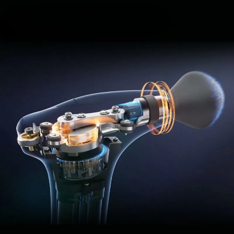 Súng massage SKG F3-3 sở hữu động cơ không chổi than mạnh mẽ nhưng vô cùng êm ái và thư giãn