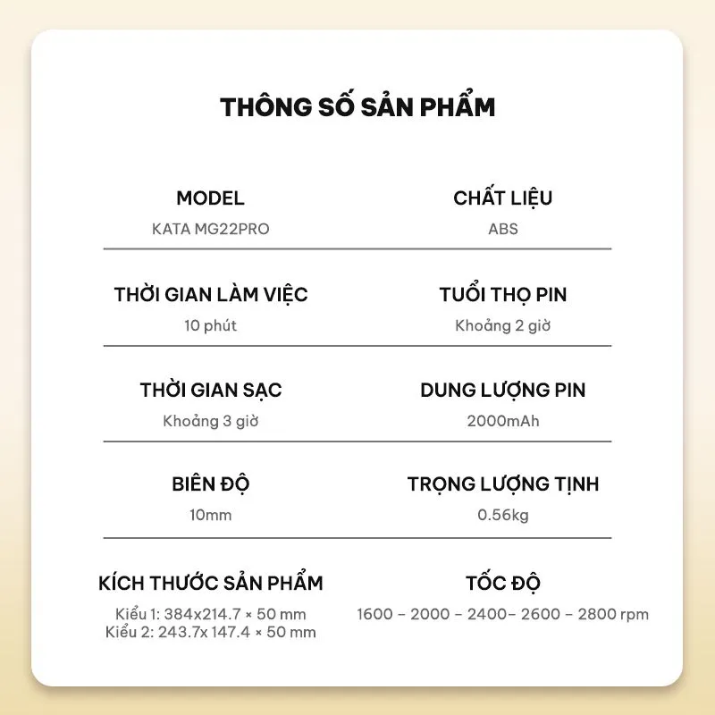 Thông số sản phẩm