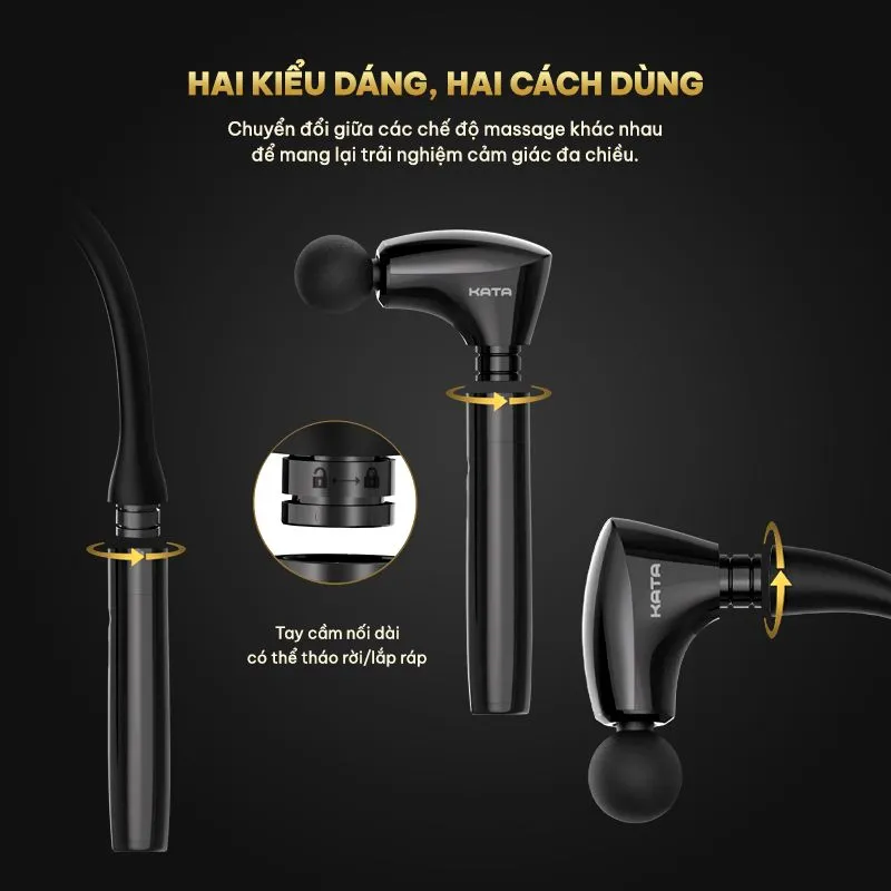 Thiết kế đa năng với 2 kiểu dáng tay cầm