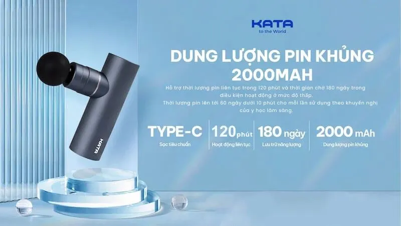 Dung lượng pin khủng KATA Mg30 thoải mái sử dụng cả ngày dài 