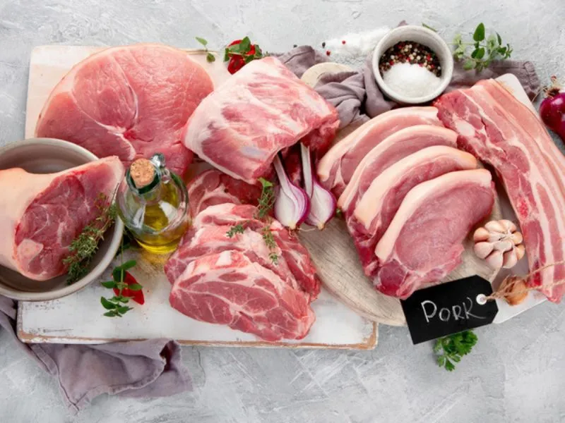 Lượng calo có trong thịt heo ở các loại khác