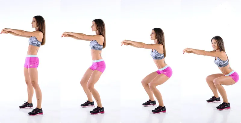 Các bài tập chân tại nhà cho nữ - Squat truyền thống