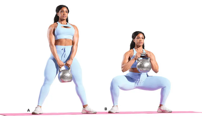 Các bài tập chân tại nhà cho nữ - Sumo Squat