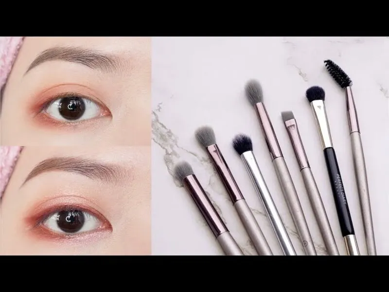  Chọn cọ trang điểm mắt theo trình tự các bước makeup 