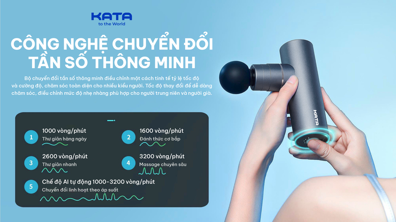 Ưu điểm vượt trội của súng massage cầm tay KATA