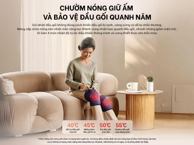 SKG W3 sở hữu 3 chế độ massage và chườm nóng