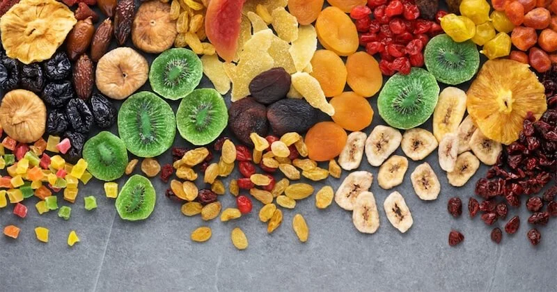 Rau củ quả sấy có nhiều đường